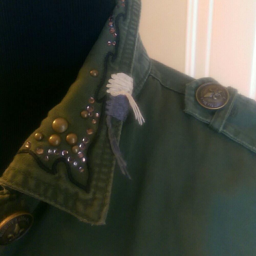 Miss Me Distressed Military Jacket - Picture 5 of 7